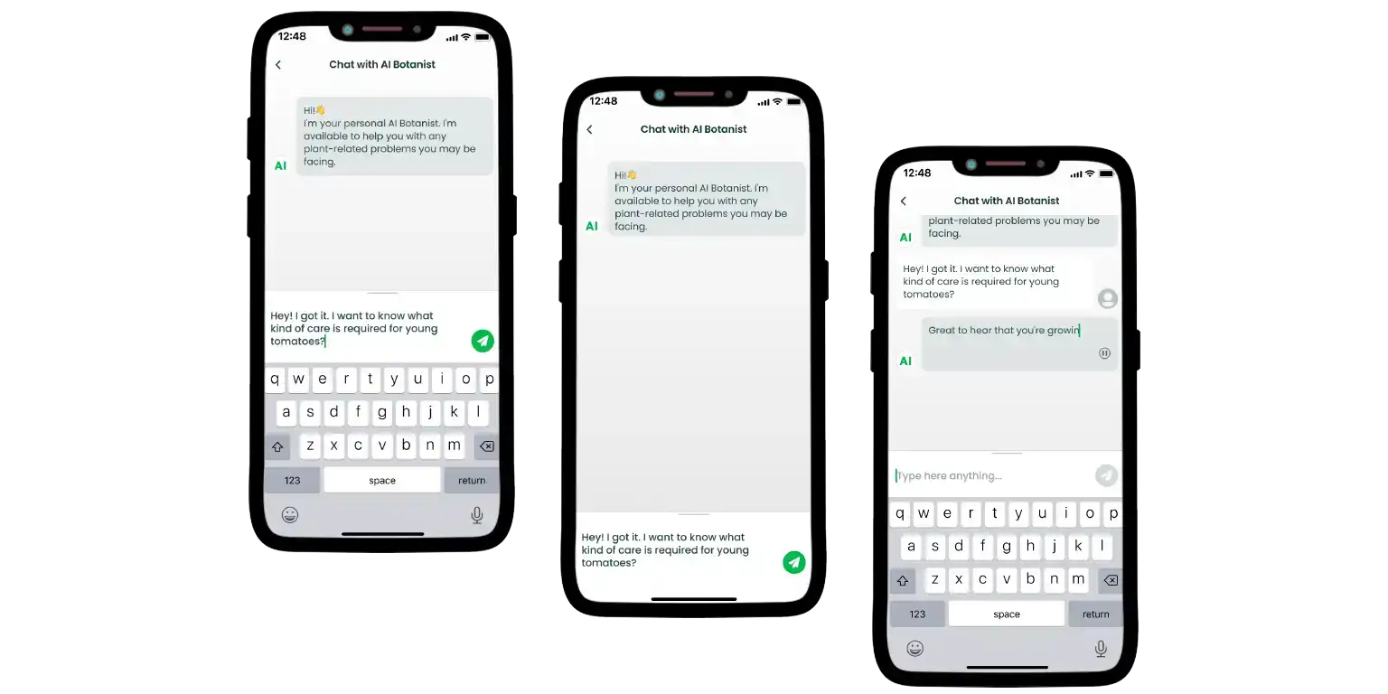 Chatbot in AI Plant Finder.